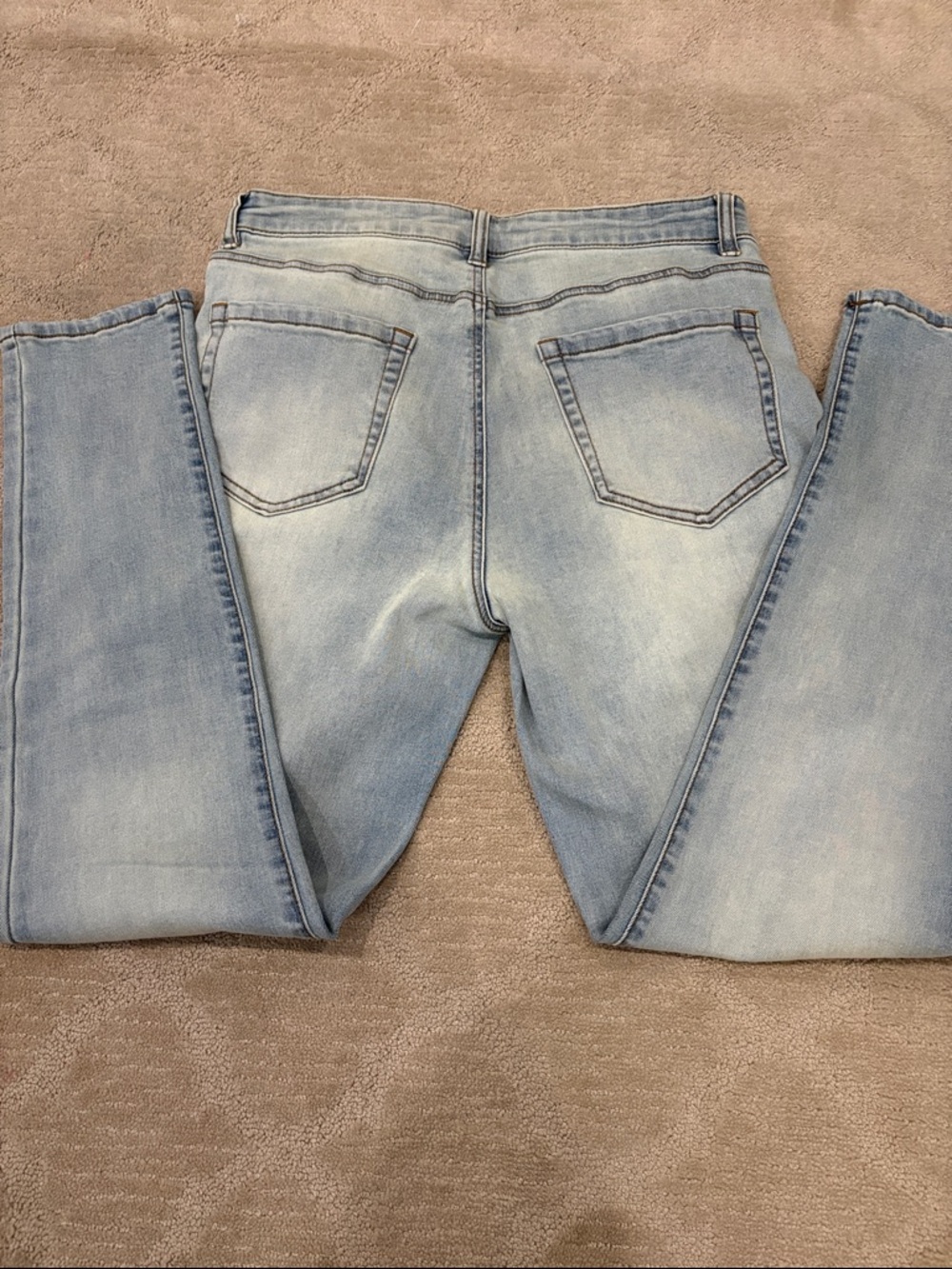 Boston Proper Light Blue Skinny Jeans - Back Pocket Detail